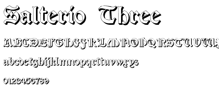 Salterio Three font